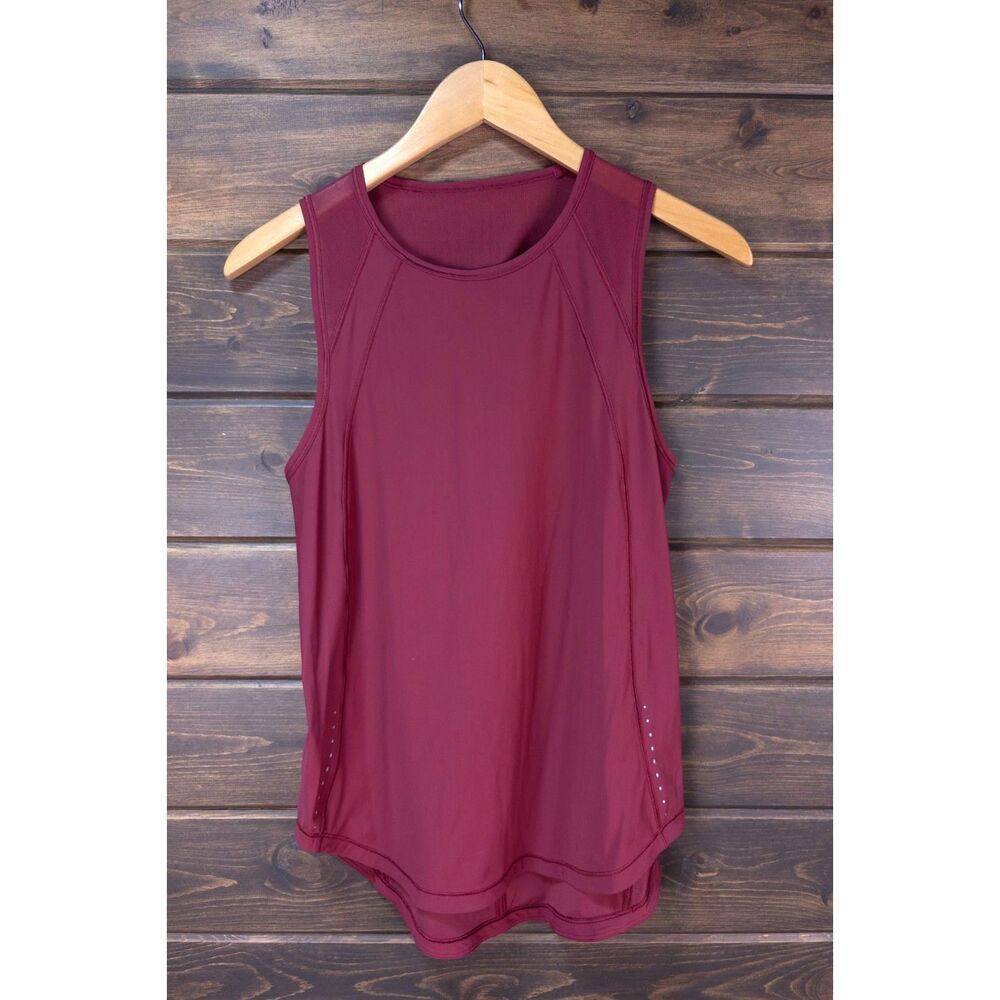 Lululemon Sculpt Tank Top Size Medium Mulled Wine Burgundy Athletic Workout